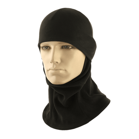M-Tac Balaclava Elite Fleece Polartec i sort, varm og funktionel hætte til beskyttelse mod kulde, vind og støv, fremstillet af Polartec® fleece.