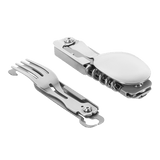 M-Tac Spork Bestiksæt med Karabinhage - kompakt feltbestik med ske, gaffel og flaskeåbner, ideel til camping og vandring.