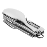 M-Tac Spork Bestiksæt med Karabinhage - praktisk feltbestik med integreret ske, gaffel og flaskeåbner, ideel til udendørs brug.