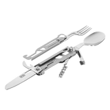 M-Tac Spork Bestiksæt med Karabinhage - praktisk feltbestik med ske, gaffel, kniv og flaskeåbner til camping og vandring.