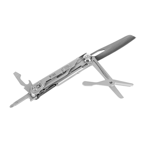 M-Tac Type 3 Foldekniv (5-i-1) Rustfrit Stål, kompakt multikniv i rustfrit stål med knivblad, skruetrækkere, flaskeåbner og saks.