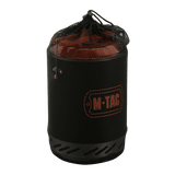 M-Tac Gasbrænder med Kedel pakket i kompakt kogebeholder til friluftsliv, perfekt til jagt og camping.