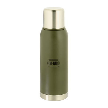 M-Tac Termoflaske Type 2 – 1 L i olivengrøn, rustfrit stål design, ideel til udendørs aktiviteter og daglig brug.