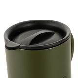 M-Tac Termokrus 400 ml – Rustfrit Stål, grøn termokrus med låg, ideel til outdoor, jagt og militærbrug, dobbeltvægget vakuumteknologi.