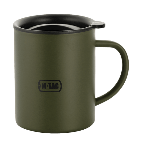 M-Tac Termokrus 400 ml – Rustfrit Stål, solidt og alsidigt krus ideel til outdoor, jagt og militærbrug, holder drikkevarer varme eller kolde.