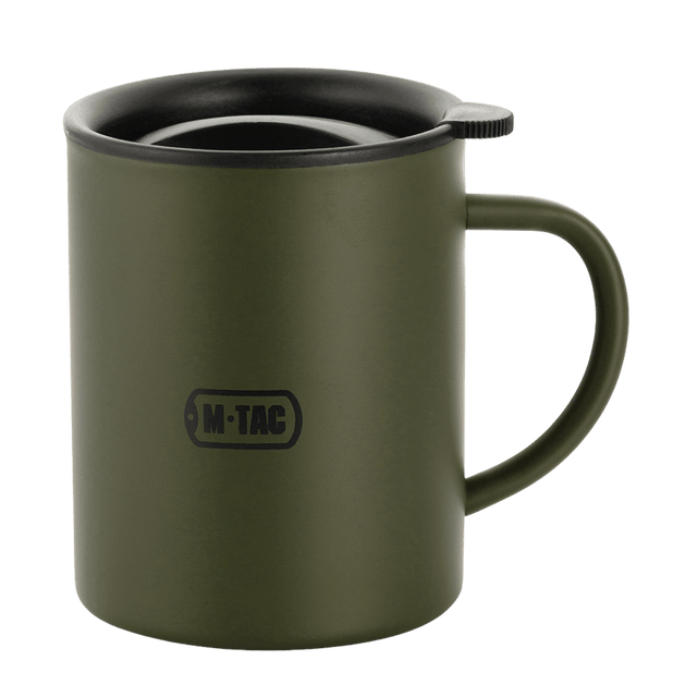 M-Tac Termokrus 400 ml – Rustfrit Stål, solidt og alsidigt krus ideel til outdoor, jagt og militærbrug, holder drikkevarer varme eller kolde.