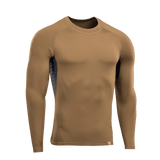 M-Tac ThermoLine Termoundertøj, brun langærmet base lag til termoregulering og åndbarhed under fysisk aktivitet og sport.