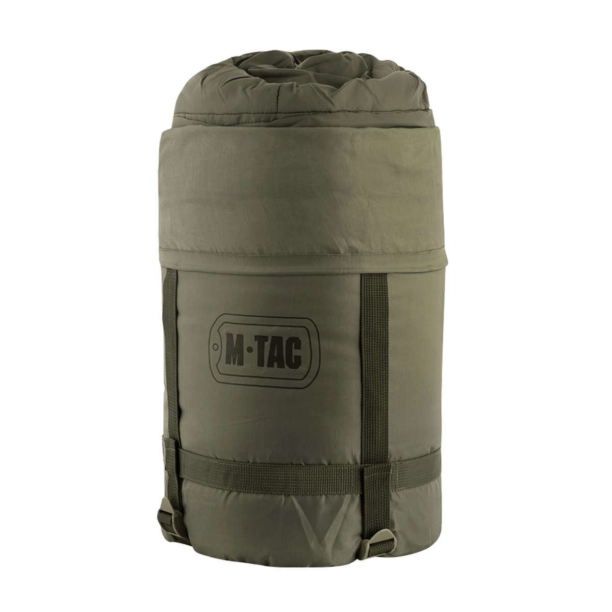 M-Tac Sovepose med Kompressionspose ideel til camping i -5 °C til +5 °C, inklusiv justerbar hætte og to-vejs lynlås.
