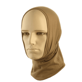 M-Tac Tubehalstørklæde i Merinould i brun, multifunktionelt design til isolering og komfort, båret som underhjelmshue