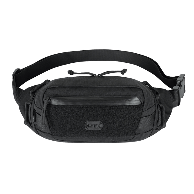 M-Tac Bæltetaske Gen.II i sort 600D polyester med lynlåse og justerbar rem til skulder eller bælte, perfekt til praktisk opbevaring.