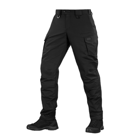 M-Tac Aggressor Special Edition Bukser til taktisk brug, polyester og bomuld med elastisk talje og YKK-lynlås. Sort farve.