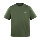 M-Tac Cotton HARD T-shirt i oversize snit, 100% bomuld, grøn farve, reflekslogo på brystet, velegnet til daglig komfort og bevægelse.