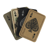 M-Tac Patch Ace Of Spades (Broderi) i forskellige farver, holdbar Cordura 500D med Velcro fastgørelse, 5 x 8 cm, til tøj og taktisk udstyr