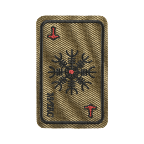 M-Tac Patch Kort Helm of Horror (Broderi) med vikingetidens Ægishjálmur symbol, broderet på Cordura 500D, holdbar og slidstærk.