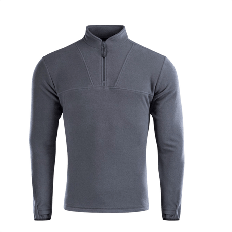 M-Tac Delta Fleece Jakke i grå med tommelhuller, ideel til udendørs aktiviteter i koldt vejr, ærmer i fleece 190 g/m²
