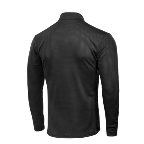 M-Tac Thermal Fleece Trøje Delta Level 2 set bagfra, sort termotrøje i polyester til kolde klimaer med YKK-lynlåse.