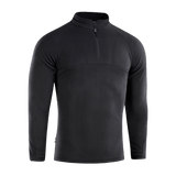 M-Tac Delta Polartec Raglan Jakke i sort med høj krave og halv lynlås, ideel til hverdagsbrug og udendørs aktiviteter.