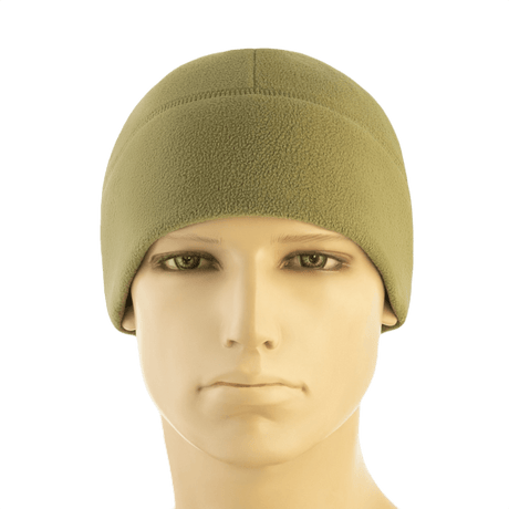 M-Tac Watch Cap Elite Fleece Beanie Hat i grøn, ideel til taktisk brug og vinteraktiviteter, fremstillet af 320 g/m² fleece polyester.