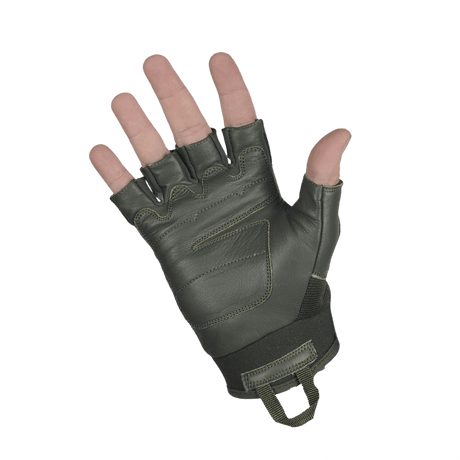 M-Tac Fingerløse Handsker Assault Tactical Mk.4 med forstærket læderhåndflade for taktisk brug og våbenhåndtering, non-slip greb.