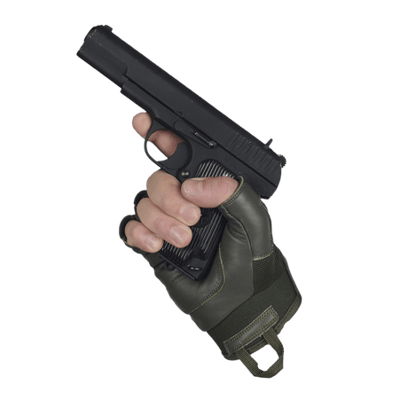 M-Tac Fingerløse Handsker Assault Tactical Mk.4 med forstærket læderhåndflade, hold våben med non-slip greb og justerbar manchet.