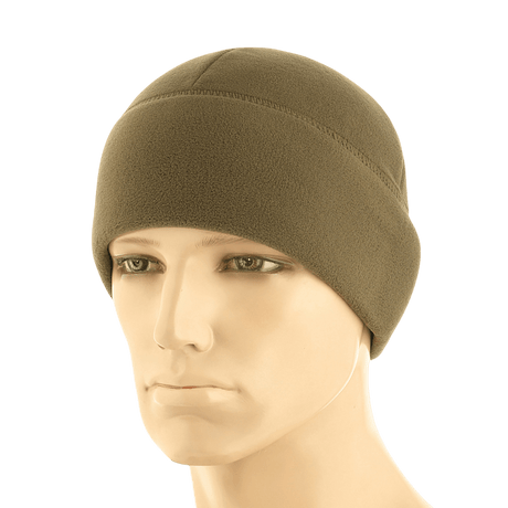 M-Tac Fleece Polartec Watch Cap i olivenfarve, bæres af mand Model iført M-Tac hue til kolde vejrforhold
