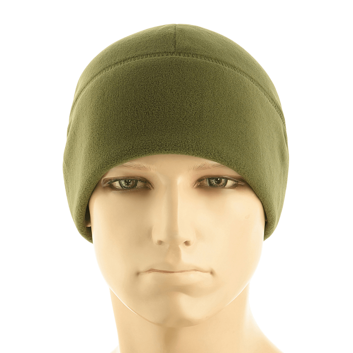 M-Tac Fleece Polartec Watch Cap i grøn farve, lavet af slidstærk Polartec® 200 Series fleece, ideel til kolde vejrforhold.