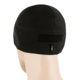 M-Tac Fleece Tactical Watch Cap Beanie m. Patch Panel i sort set bagfra, viser bagpanel til patches, perfekt til taktisk brug.