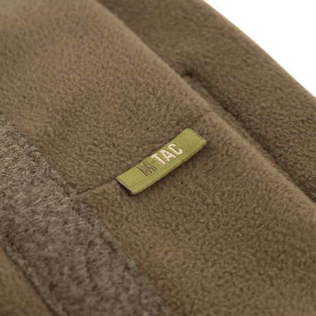 M-Tac Fleece Tactical Watch Cap Beanie m. Patch Panel i tæt på fleece materiale, ideel til taktisk brug i koldt vejr