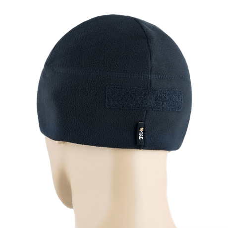 M-Tac Fleece Tactical Watch Cap Beanie m. Patch Panel, varm fleecehue til taktisk brug med paneler til patches, bagsidevisning.
