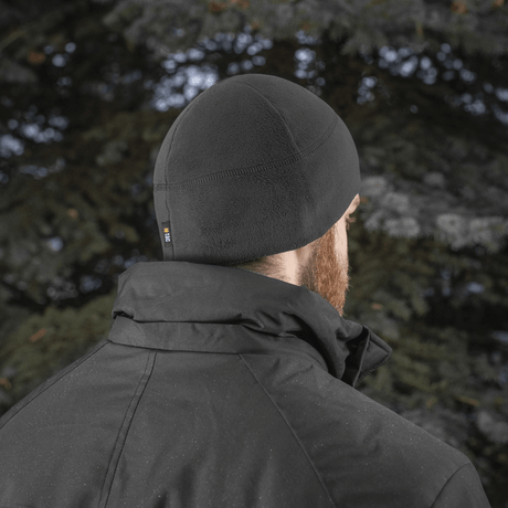 M-Tac Fleece Watch Cap Light Polartec, vinterhue i sort fleece, beskytter mod kulde og vind, holdbar og lav profil