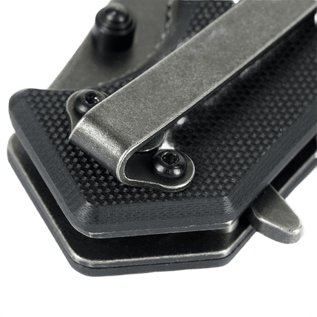 Detaljebillede af M-Tac Outdoor & Militær foldekniv - Type 8 med robust håndtag, ideel til EDC-udstyr og taktisk brug.