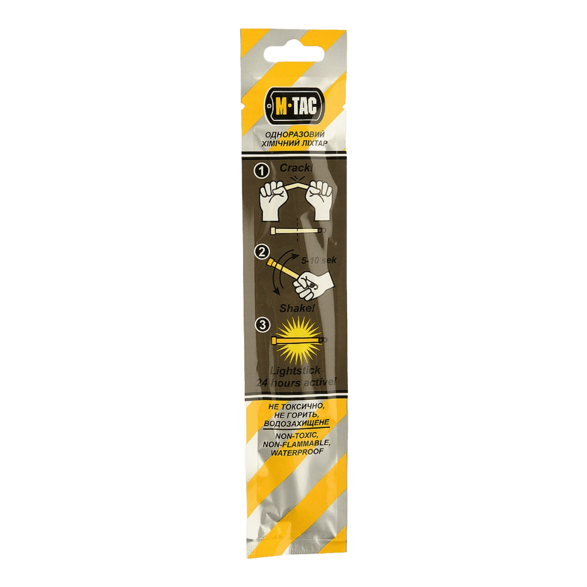 M-Tac Glow Stick 15 cm, lyskilde uden elektricitet, op til 24 timers lys, ikke-giftig, alsidig brug