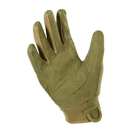 M-Tac Handsker Assault Tactical Mk.5 med knoglebeskyttelse og justerbar velcro, designet til skydning og taktisk brug.