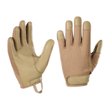 M-Tac Handsker Police i syntetisk materiale og læder, ideelle til politi og sikkerhedsarbejde med velcrolukning og polstring.