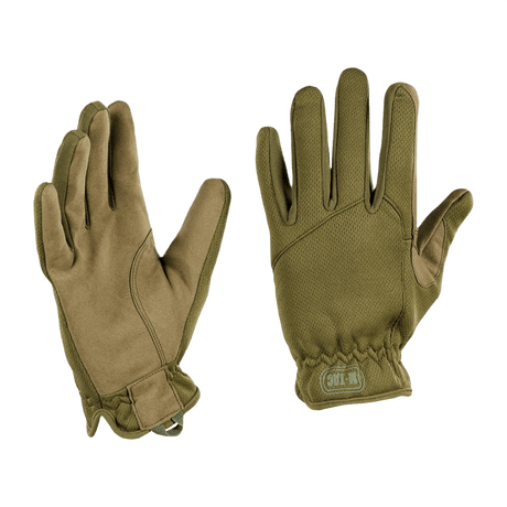 M-Tac Handsker Scout Tactical Mk.2 med syntetisk læder til beskyttelse og holdbarhed, perfekte til værktøjshåndtering.