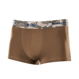 M-Tac Herre Boxer 93/7 i brun med camouflage elastik, designet til komfort og holdbarhed; perfekt til daglig brug og aktive livsstile.
