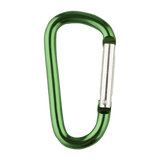 M-Tac Karabinhage 8 cm i aluminium, let og holdbar, ideel til fastgørelse af udstyr på vest, bælte eller rygsæk. Grøn farve.