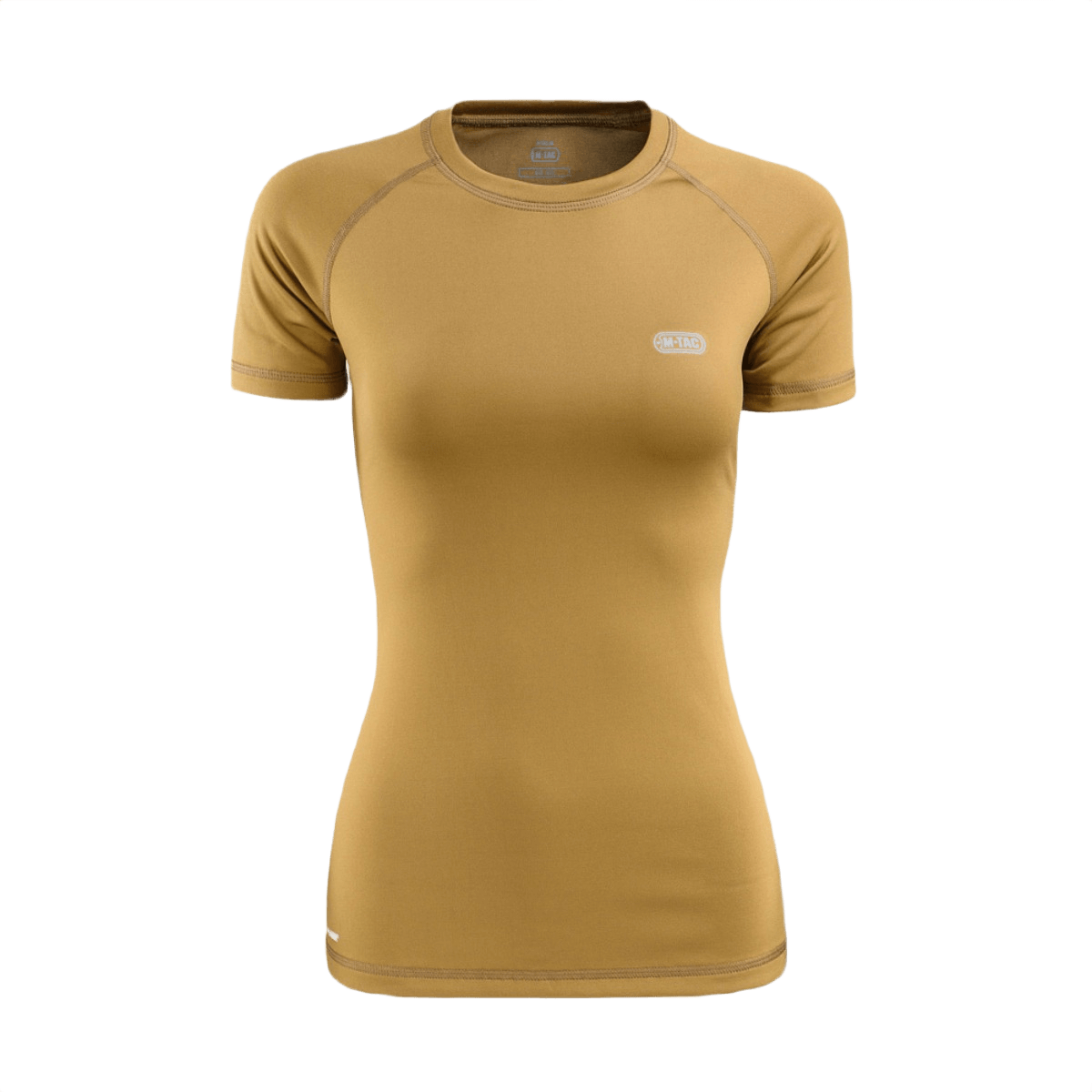M-Tac T-shirt Ultra Light Polartec Lady i brun farve, ideel til træning og hverdagsbrug, lavet af Power Dry® materiale med en anatomisk damepasform.