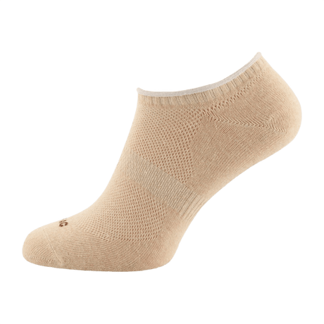 M-Tac Let Sommersokker til løb, korte åndbare sokker i beige, ergonomisk designet til komfort og ventilation, materiale: bomuld, polyamid, elastan.