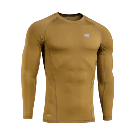 M-Tac Level I Polartec Thermal Shirt i brun, ideel til vinter som en varm og komfortabel baselayer med hurtigtørrende Power Dry® materiale.