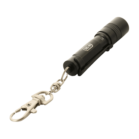 M-Tac Lommelygte K2, kompakt lommelygte til nøglebundt med høj lysstyrke og holdbarhed, fremstillet i aluminiumlegering, LED XPE2, 90 lumen.