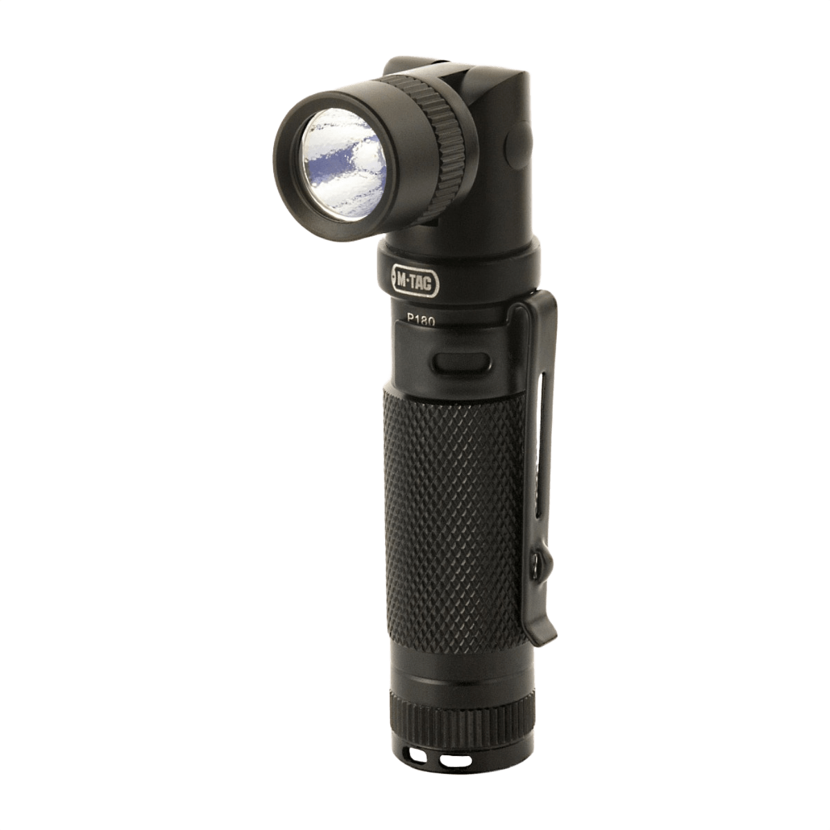 M-Tac Lommelygte P180 med LED CREE XPG2 og justerbar hoved, aluminiumlegering. Perfekt til brystlommer og rygsække.