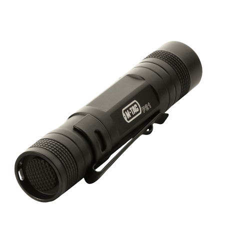 M-Tac Lommelygte P21, kompakt og lysstærk lommelygte med aluminiumskrop, perfekt til EDC-kit og daglig brug, op til 130 lumen.