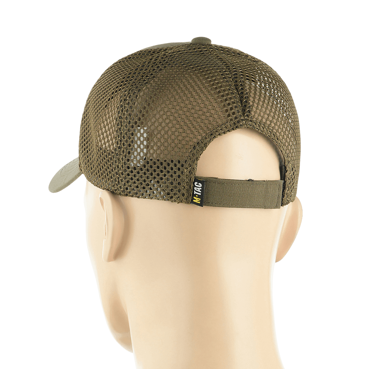 M-Tac Mesh Flex Ripstop Baseball Cap bagfra med justerbar Velcro-strop og ventilationsmesh, ideel til udendørs brug.