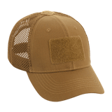 M-Tac Mesh Flex Ripstop Baseball Cap med Velcro i khakifarve med Velcro-panel foran og mesh-sider for god ventilation og komfort.