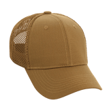 M-Tac Mesh Flex Ripstop Baseball Cap i beige med ripstop-front og mesh-paneler for ventilation og komfort