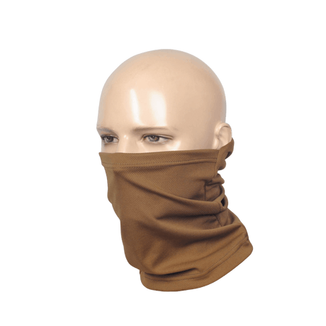 M-Tac Sweating Ninja-Balaclava i brun farve, beskytter luftvejene mod støv og holder huden tør under udendørs aktiviteter.