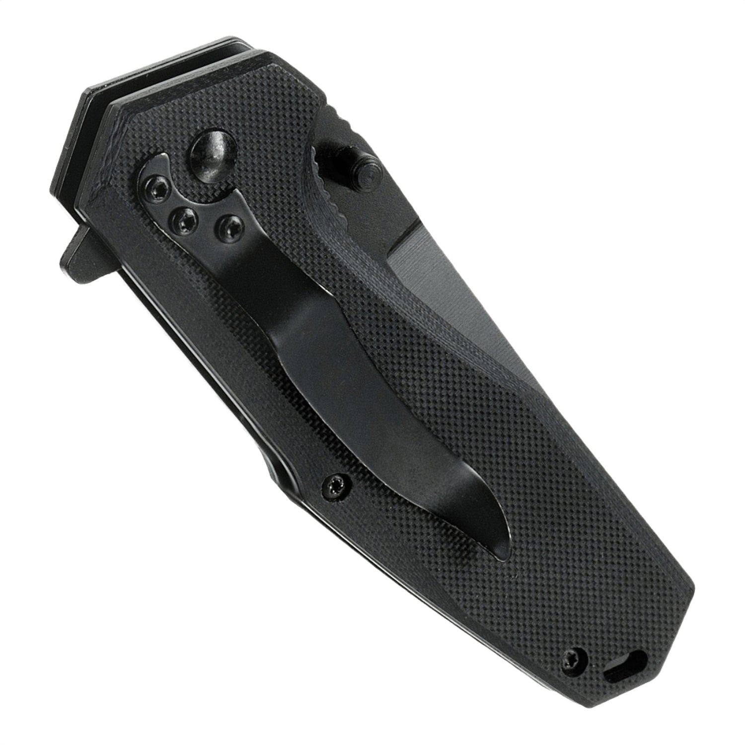 M-Tac Outdoor & Militær foldekniv - Type 5 i sort med aluminiumshåndtag og G10-kompositgreb