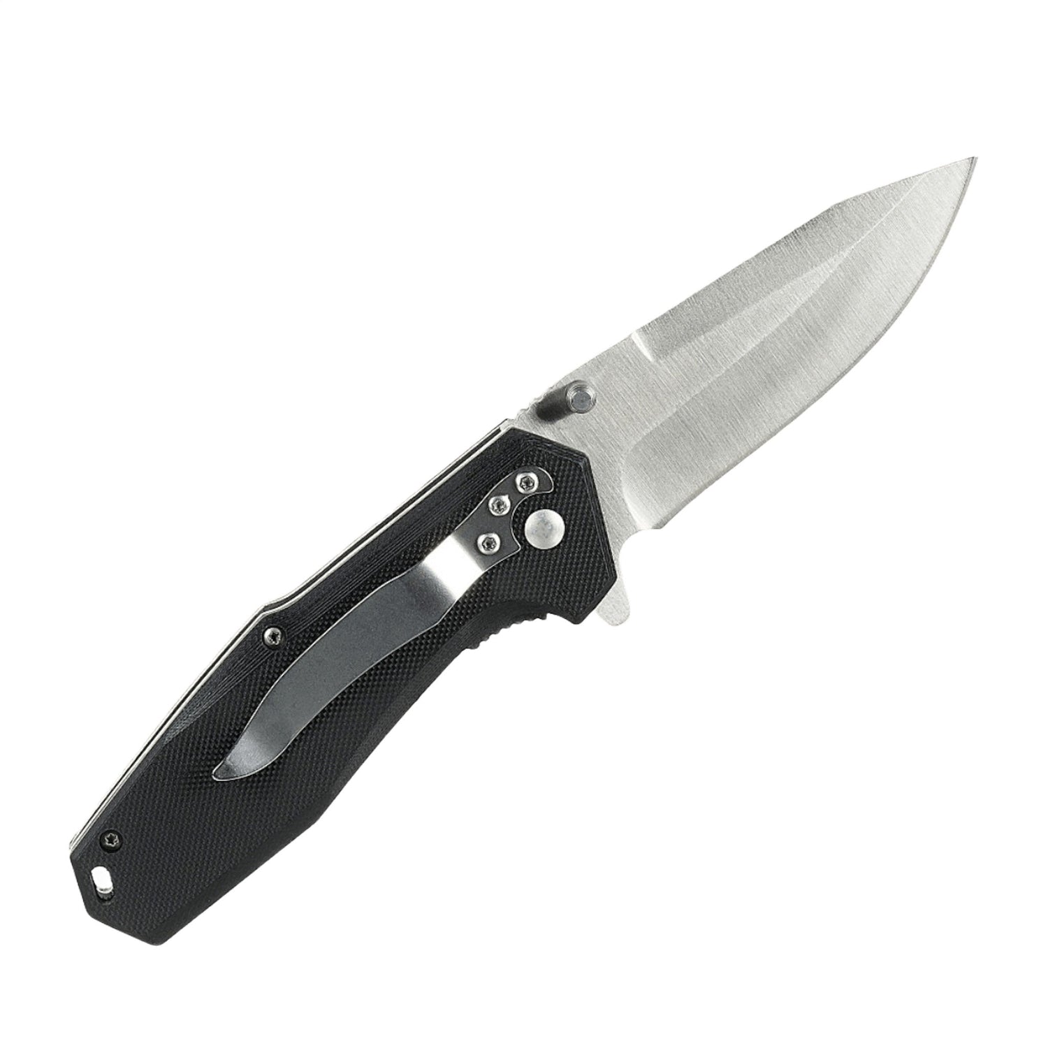 M-Tac Outdoor & Militær foldekniv - Type 5, ultralet EDC-kniv med rustfrit stål klinge og aluminiumshåndtag, skridsikker og riflet design