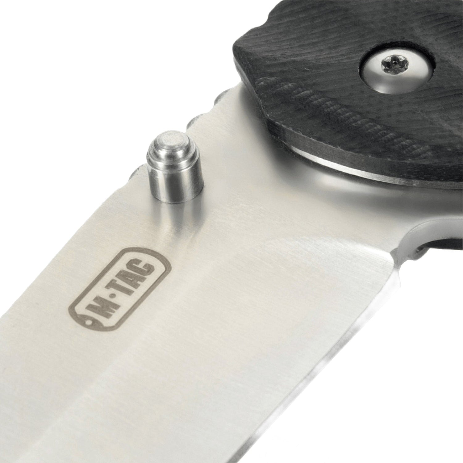 Nærbillede af M-Tac Outdoor & Militær foldekniv - Type 4 med krom rustfrit stål klinge og G10 håndtag